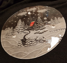 Walther Glas  Tortenplatte Kuchenplatte  Gebäckteller weihnachtlich rund TOP!