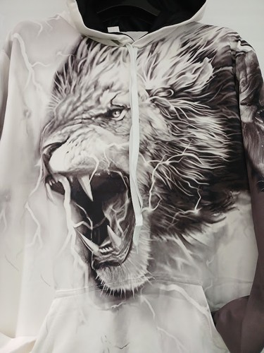 Hoodie mit löwe print - hoodie, col