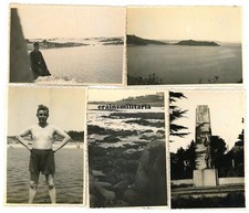 5x Orig. Foto Soldaten am Küste TRÉBEURDEN b. Lannion Bretagne Frankreich 1940