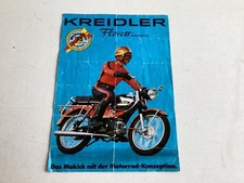 Kreidler Prospekt Florett/LH+LF Mokick 4-seitig 02/1974 original selten geknickt