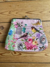 Damen Portemonnaie, Geldbörse aus Stoff, groß