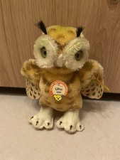 Steiff Uhu 1954 12cm 033100 12cm mit Brustschikd Knopf Fahne