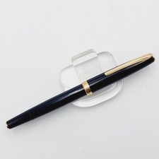 1960s GEHA 725 Goldschwinge Kolbenfüller in Schwarz & Gold mit  14K Gold Feder