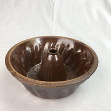 Kleine antike Gugelhupf Backform Kuchenform Keramik Steingut Salzglasur Ø 17 cm