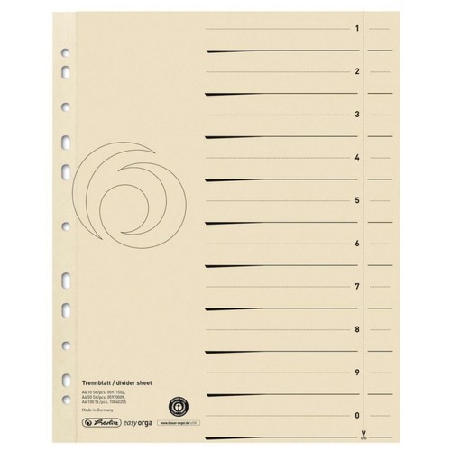 Herlitz trennblatt chamois - herlitz, a4