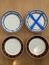 VILLEROY & BOCH Paloma Picasso Espresso Untertassen Sun Moon Stars - blau, schw.