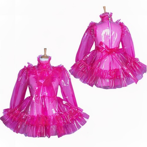 Girl maid sissy lockable - lockable, pink