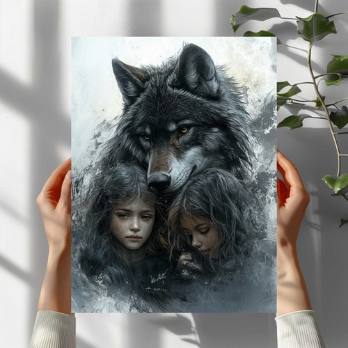 Wolf familie premium - familie, poster