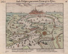 Belgien Antwerpen Original Kupferstich Baudartius 1620