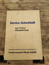 Original Belarus MTS-80 MTS-82 Traktoren Service Scheckheft Original