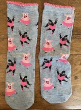 1 Paar Socken, Motiv Schwein, Gorilla, Ballett, Größe 35-38