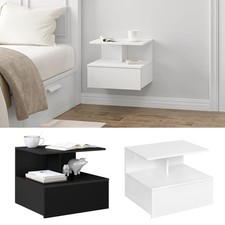 Nachttisch hängend schwebender Nachtschrank mit Schublade Wandregal Nachtkonsole