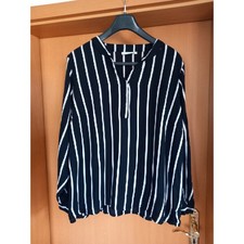 schöne Schlupfbluse/Tunika von Kaffe Curve Gr. 42 schwarz/natur