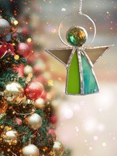 Glasengel, Engel, Schutzengel, Weihnachten, Tiffany Glaskunst, Baumschmuck