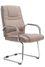 #R130233/2509 Besucherstuhl Attila Stoff taupe Freischwinger Konferenzstuhl