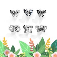 Charm Stopper 925 Sterling Silber Charm für Armbänder Schmetterling Charm Zirkon