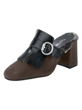 Heine Damen Sabot mit Webpelz