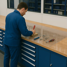 PVC Werkbank Schutzmatte 2mm – Transparente Werkzeugunterlage, Öl- & Kratzfest