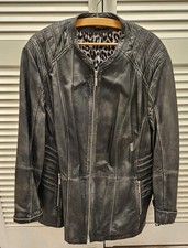 Lederjacke Schwarz Damen Gr. 50 , von Samoon by GERRY WEBER