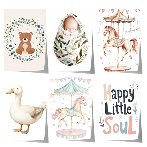 Babyzimmer poster aquarell mit - babyzimmer,