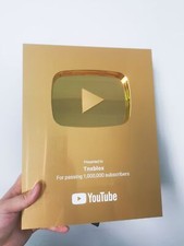YouTube Play Button silver