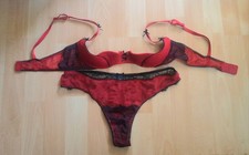 NEU Hauchzarte Spitze,  verdissima Set,  80 C, Gr. 40 Slip + Büstenhebe sexy rot
