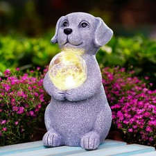 Hund mit Solar Ball Figuren