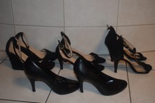 4 Paar  Sandaletten Pumps Riemchen  Gr. 36 getragen 