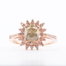 Ring Diamant 1,39 ct. Fancy B. G. Yellow - GIA Zertifikat - 14 Roségold ?