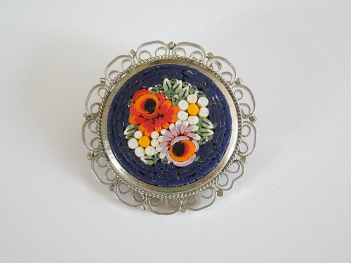 Runde silberfarbene vintage - runde,