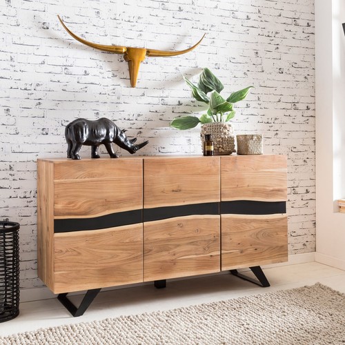 Finebuy sideboard massivholz - sideboard,