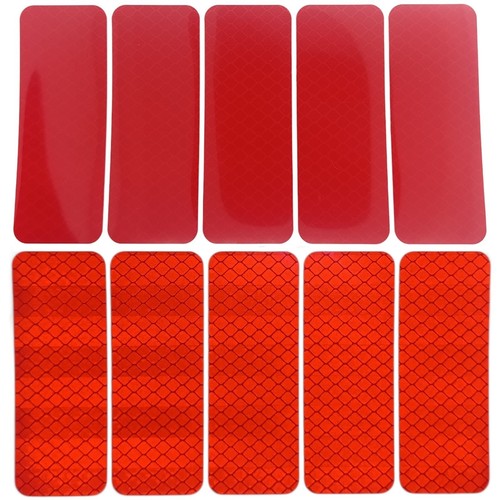 10x reflektor aufkleber rot - 10x,
