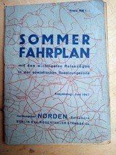 Fahrplan Sommer 1947 sowj. Besatzungszone DR Deutsche Reichsbahn alt Werbung 