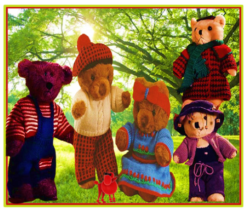 Strickmuster teddybär puppen - strickmuster,