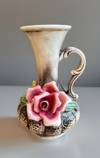 Capodimonte vintage vase „Rote Rose“, 19,5 x 13 cm, Italien Top Zustand?