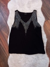  T-Shirt Top Damenmode Bluse mit glitzerpajetten Eye-Catcher Kleidung VILA