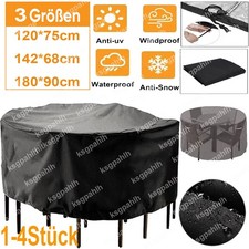 Rund Abdeckung Wasserdicht Schutzhülle Gartenmöbel Abdeckplane Gartentisch Tisch
