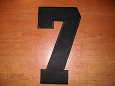 Zahl 7 Bügelbild Stoff 24,8cm