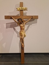 Kruzifix, Kreuz aus Holz, 60,5