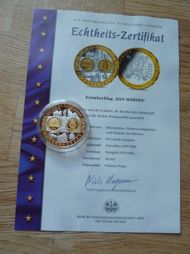 San marino silbermedaille - san,