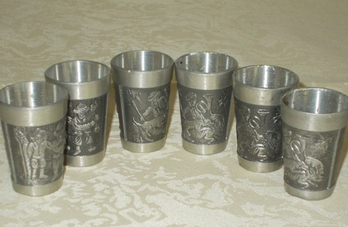 Zinn schnaps becher stamper - 6,