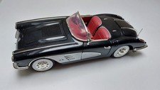 1:18 Motor Max (?) Chevrolet Corvette C1 Cabrio schwarz unbespielt aus Vitrine