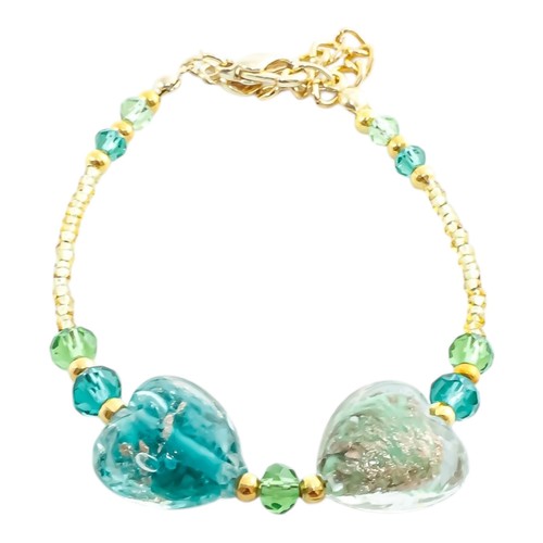 Murano glasperlenarmband grün - murano-glasperlenarmband,