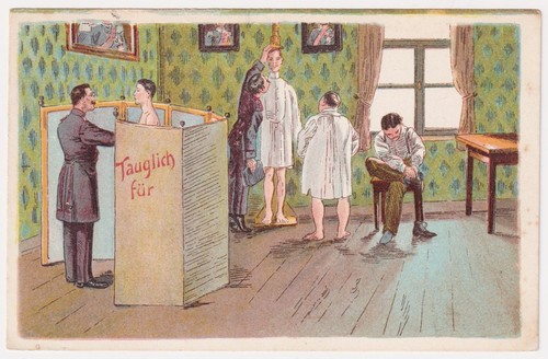 Musterung akt weltkrieg - ak,