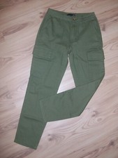 Warme Damenhose / Cargohose Olivgrün / Khaki   100% Baumwolle Gr.XS / 32