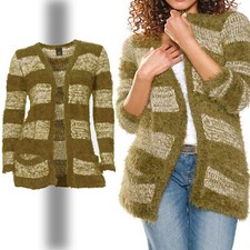 weiche hochwertige Strickjacke ZOTTEL JACKE PULLOVER Gr.38/40 M/L Cardigan oliv