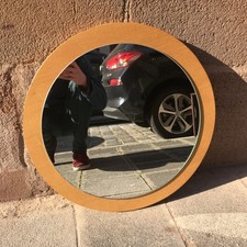 Wandspiegel rund Holz