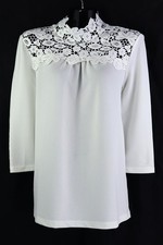 Bluse Gr. 42 Weiß Damen