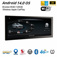 12,3" 8-Kern 128GB Android 14 Autoradio CarPlay BT 5.1 Navi GPS DAB+ Für Audi Q5