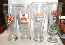 4 x 0,5 l Weizenbiergläser von verschiedenen Brauereien